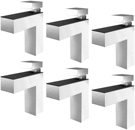 KAKAHOUS Floating Glass Shelf Bracket 6 Pcs Adjustable Clamp
