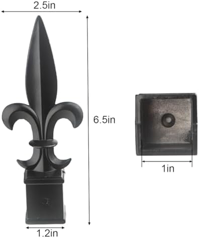AKBFOX Fence Finials 10 Pack 1inch Black Aluminum Alloy