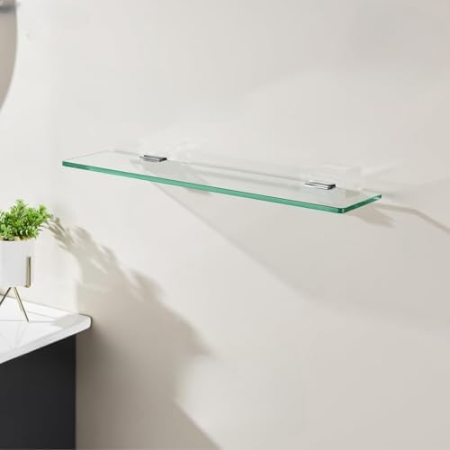 Melairy Glass Bathroom Shelf Wall Mounted 984 Inches