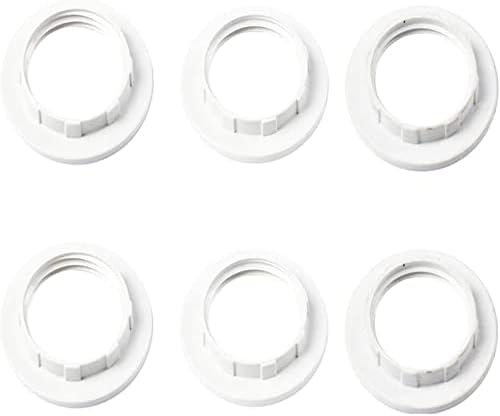 6pcs White Lampshade Collar Ring E14 Replacement