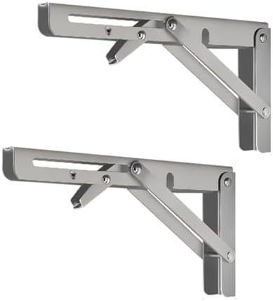 Heavy Duty Stainless Steel Folding Shelf Brackets 2PCS