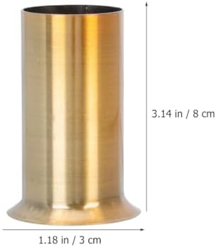 6pcs Candle Chandelier Sleeves Golden Iron Light Tube Covers