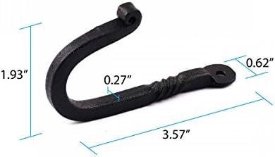 Renovators Supply 35 In Black Wrought Iron Wall Hooks