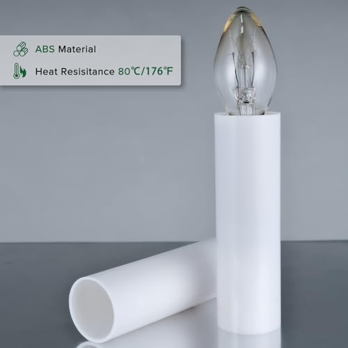 3 Inch White Plastic Candle Covers Set of 6