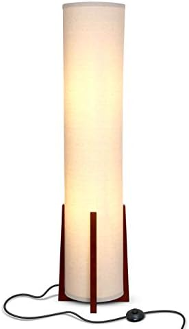 Brightech Parker Floor Lamp 48 Inch Tall with Wood Frame