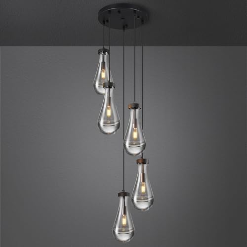 Raindrop Pendant Light 5-Light Modern Design
