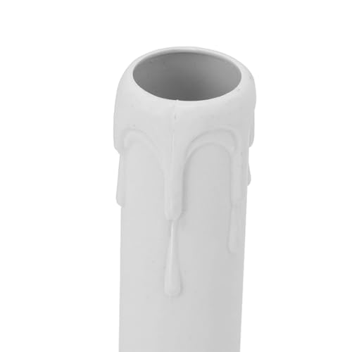 4 Inch Tall Candle Socket Covers 10 PCS White E14 Chandelier Sleeves
