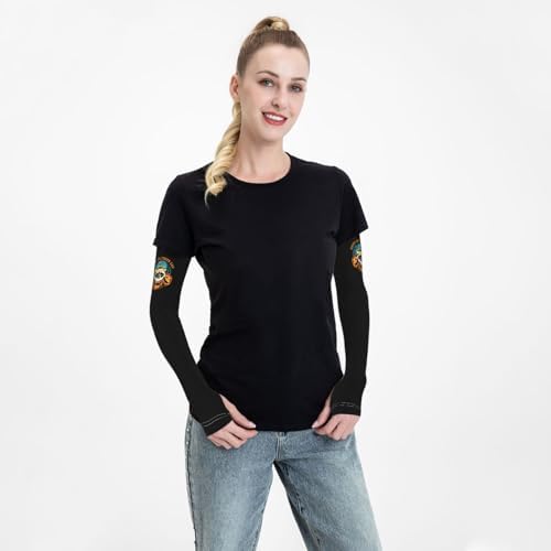 Halloween Pumpkin Skeleton Candles Arm Sleeves for Men Women