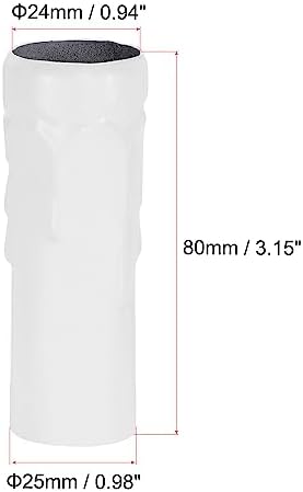 Uxcell Candle Shape Socket Covers 3 Inch Tall Iron Candelabra Base E14 Chandelier