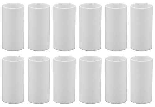 175 Inch White Plastic Candle Covers Set of 12