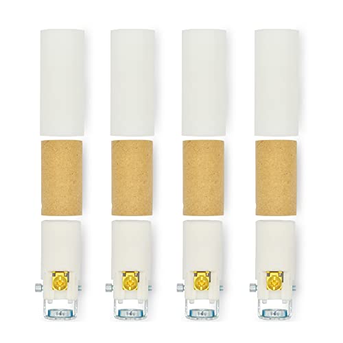 EMNOOTI E12 Ceramic Candelabra Socket with White Cover