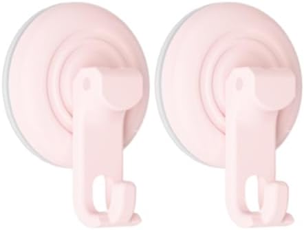 Heavy Duty Suction Cup Hooks 2 Pack Black Wreath Hangers No Drilling