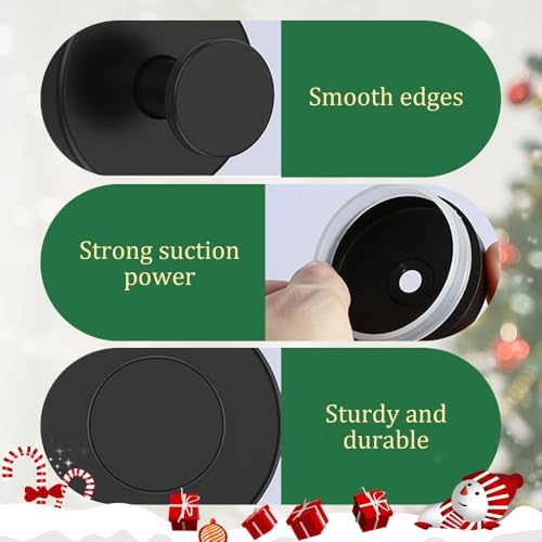 Luxe Hold No Drill Suction Cup Hooks for Wreaths and Towels