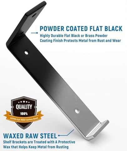 LEOPO 12 Inch Shelf Brackets 6 Pack Heavy Duty