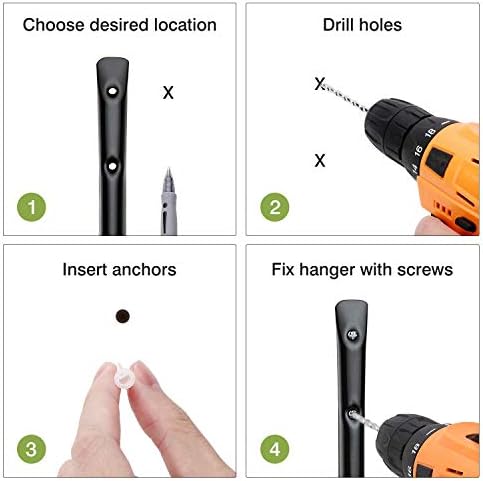 Garage Storage Hooks Heavy Duty J Hangers Black Pack of 10