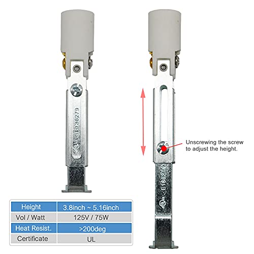 Adjustable Candelabra E12 Light Socket Holder 4-Pack