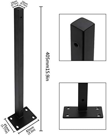 Luomorgo 4 Pcs Floating Shelf Brackets Heavy Duty Black Stainless Steel