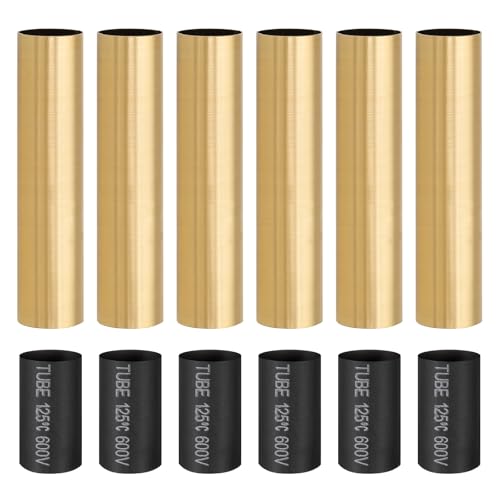 PATIKIL 4 Inch Candle Covers Sleeves 6Pcs Metal E12 Chandelier Socket Holder