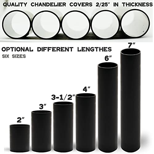 GooChan 35-Inch Black Plastic Candle Covers Set of 12