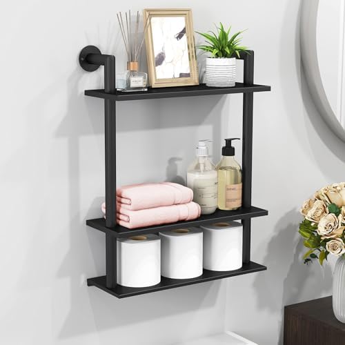 Bathroom Shelves Over Toilet 3 Tier Floating Storage