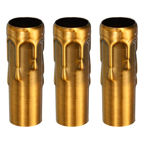 MECCANIXITY Candle Socket Covers 31 Inch Gold Bronze 3 Pcs