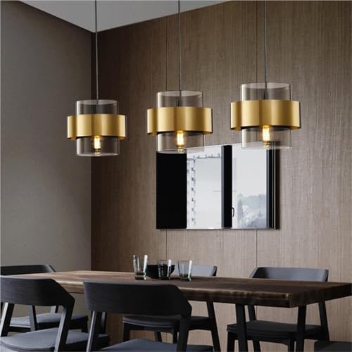 American Retro Iron Glass Pendant Light E27 Chandelier