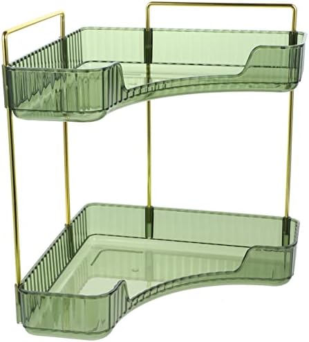 PRETYZOOM Transparent Corner Shelf Organizer for Kitchen and Bathroom