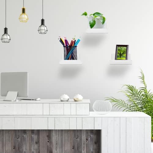 3 Pack Acrylic Floating Wall Shelves for Wall Storage