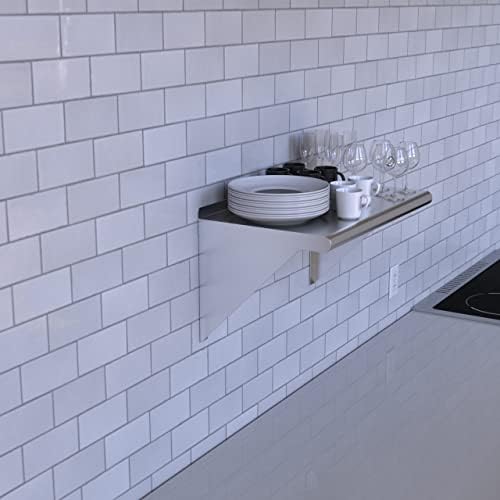 NSF Certified Heavy Duty Wall Shelf with Brackets