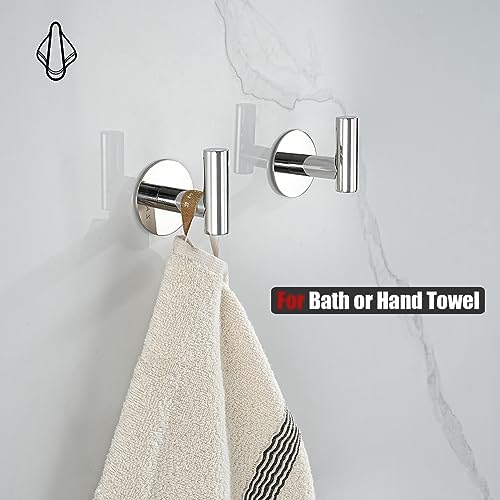 JQK Self Adhesive Towel Hook Chrome 2 Pack