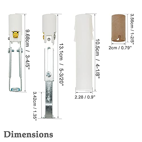 Adjustable Candelabra E12 Light Socket Holder 4-Pack