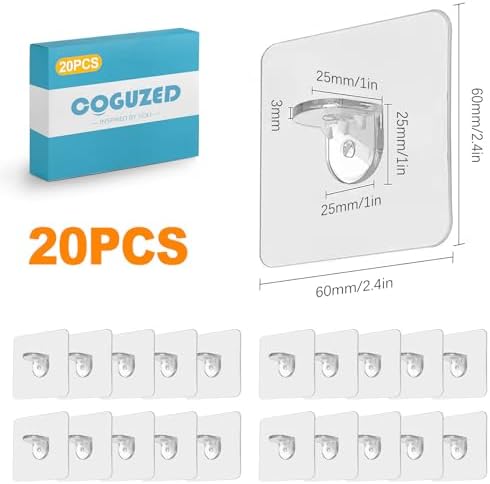 CoguZed 20 Pcs Adhesive Shelf Brackets