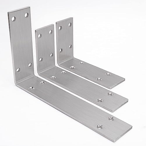YUMORE Stainless Steel L Bracket 2 Pack Heavy Duty