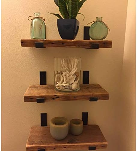 Qualward 55 x 4 Inch Heavy Duty Floating Shelf Bracket Set 6 Pack