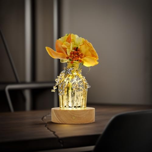 LED Light Stand for Crystal Glass Art - Dual Power with Touch Dimmer