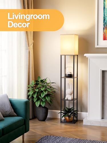 Floor Lamp with 3 Shelves and 3 CCT LED Bulb