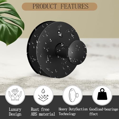 No Drill Suction Cup Hook for Glass - 11lbs Capacity