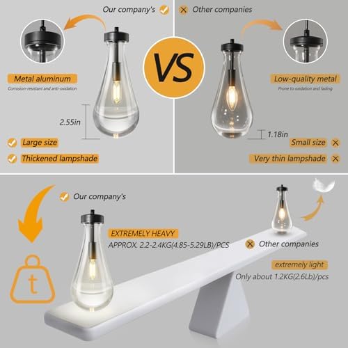 Raindrop Pendant Light 5-Light Modern Design