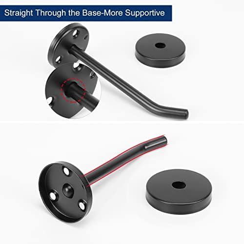 NearMoon Coat Hooks 6 Pack Matte Black 4 Inch Heavy Duty