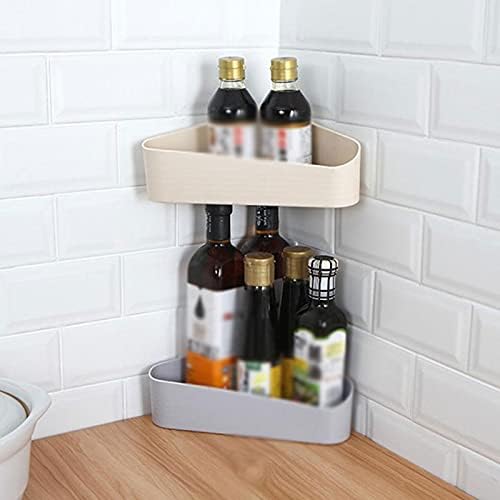 FINPAN Corner Organizer Shelf Pink Wall Mounted Storage Rack