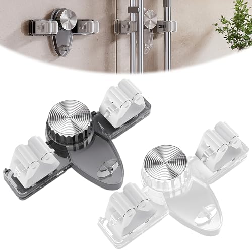 Hadaclub 2PCS Broom Holder Mop Hanger No Drilling Required