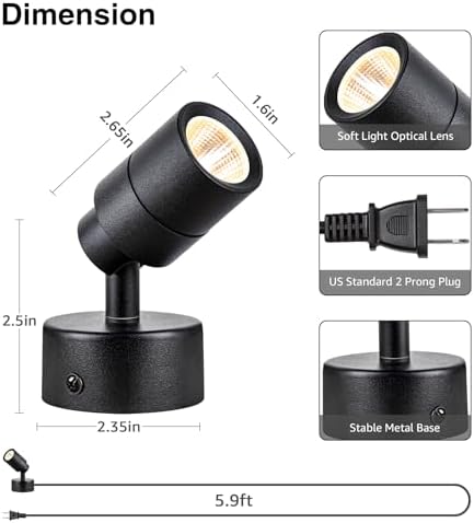 SUNVIE 2 Pack Dimmable LED Floor Spotlights with Timer and Remote Control
