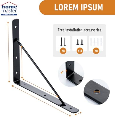 HOME MASTER HARDWARE 10 Pack 10x8 Shelf Brackets