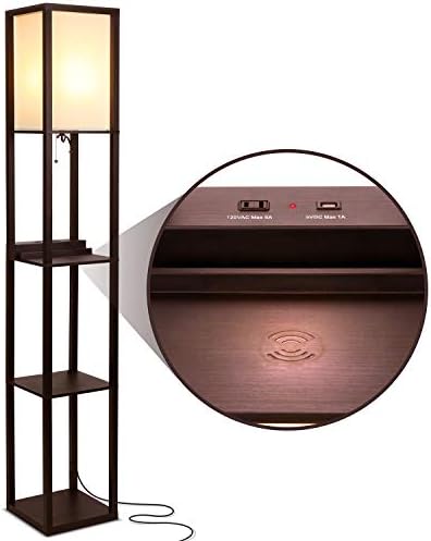 Brightech Maxwell Floor Lamp with USB and Wireless Charging