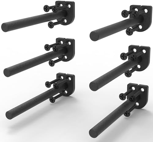 Floating Shelf Bracket 14 Inch Thick 6 Pack Black