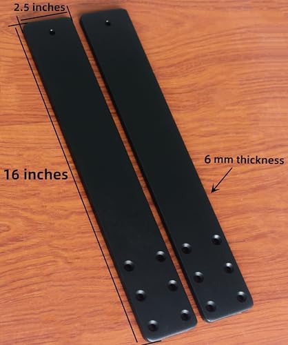 4 Pack Frosted Black Hidden Countertop Support Brackets
