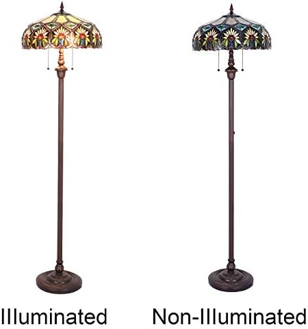 Capulina Tiffany Floor Lamp 2-Light Sunflower Style