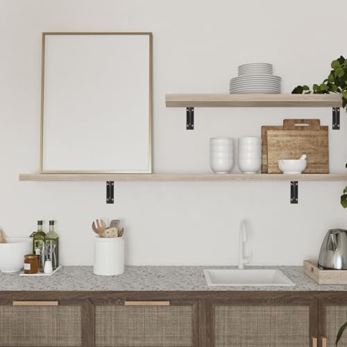 Uxcell Stainless Steel Shelf Brackets 2Pcs 16 Side Supporter