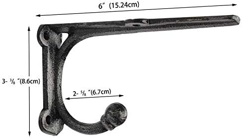 HERNGEE 6 Inch Heavy Duty Cast Iron Shelf Brackets 2 Pack