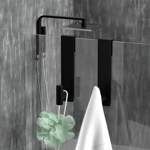 WUIVIUT T-Shape Heavy Duty Glass Door Hooks 2 Pack